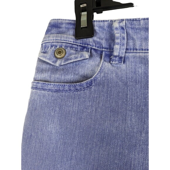 Chico Jeans Women's 0.5 Platinum Denim Purple Distressed 5 Pocket Straight Leg - Picture 4 of 12